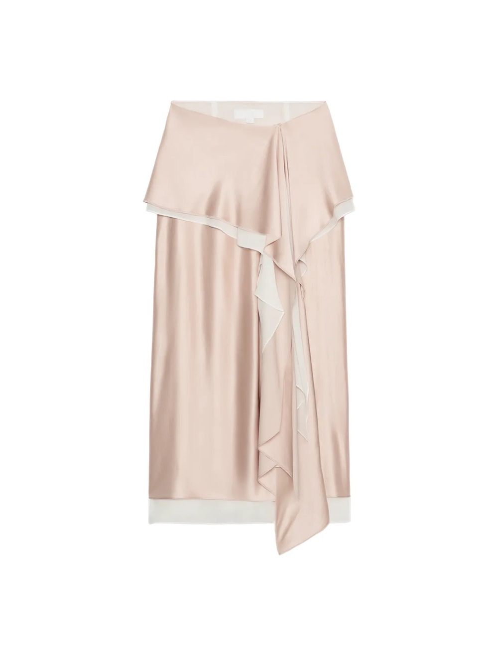 Zara ZW Collection Flowy Satin Effect Skirt